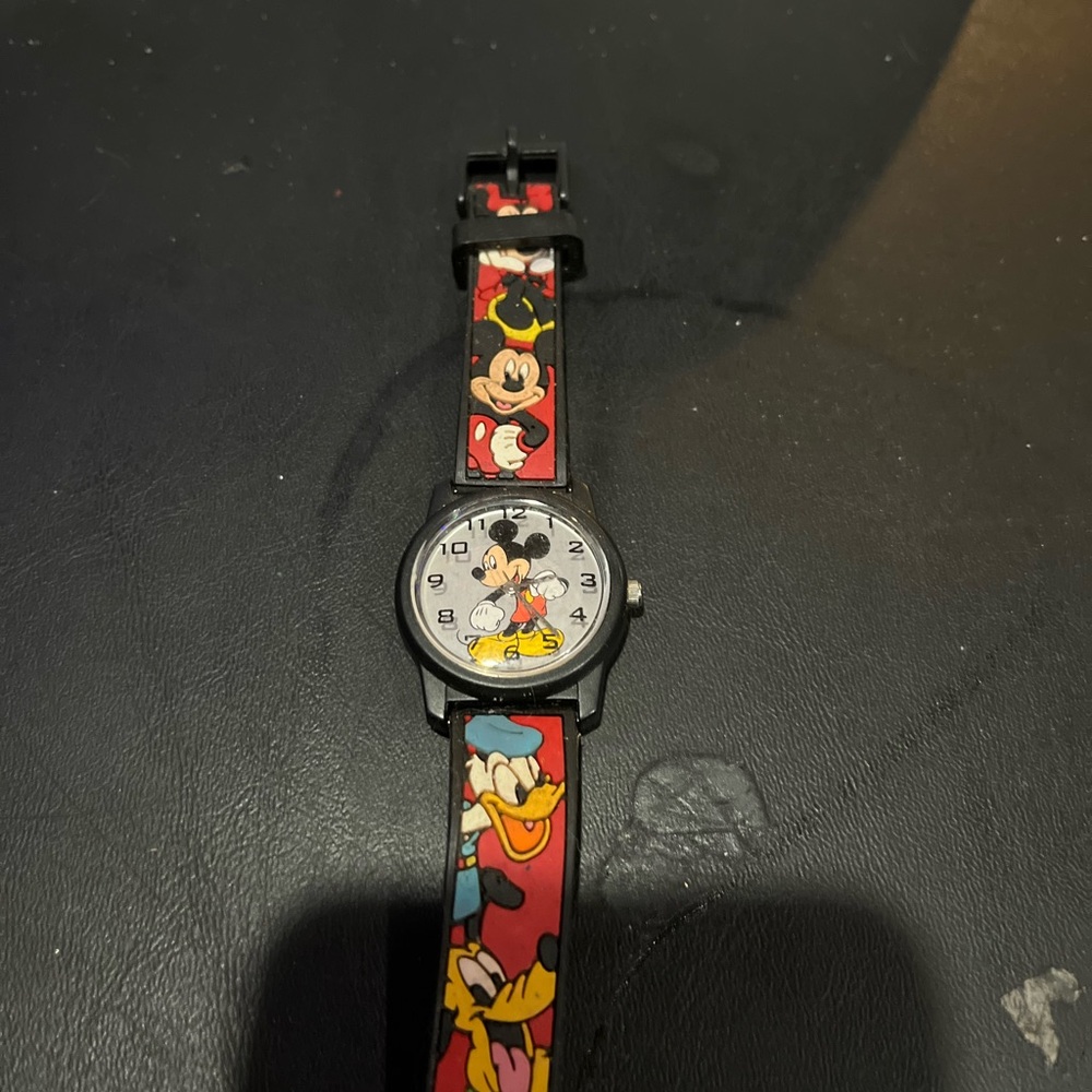 Disney Kids Mickey Mouse Watch - Red and Black